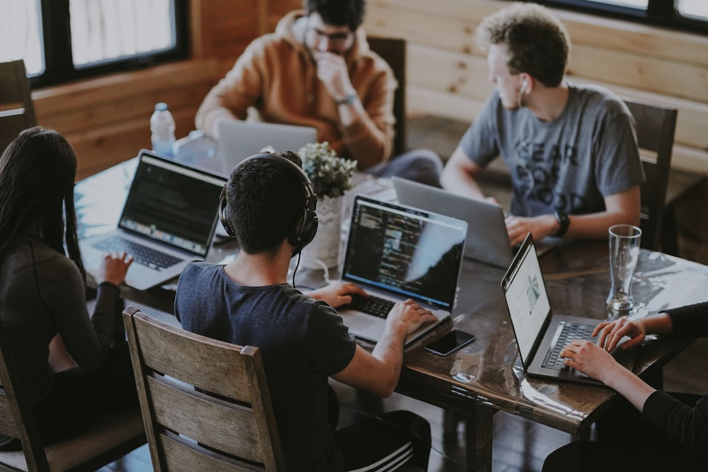 Remote engineering team on a video call